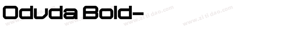 Oduda Bold字体转换